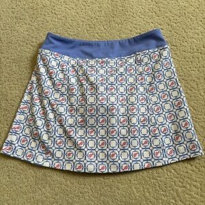 Turtles and Tees Junior Girls Skort 7/8 Tennis Golf Athletic Skirt Zip Pocket